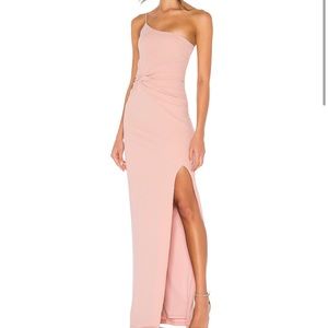 Nookie Lust One Shoulder Gown in Blush